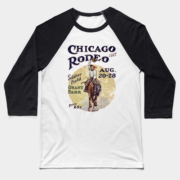 Chicago Rodeo Baseball T-Shirt by retrorockit